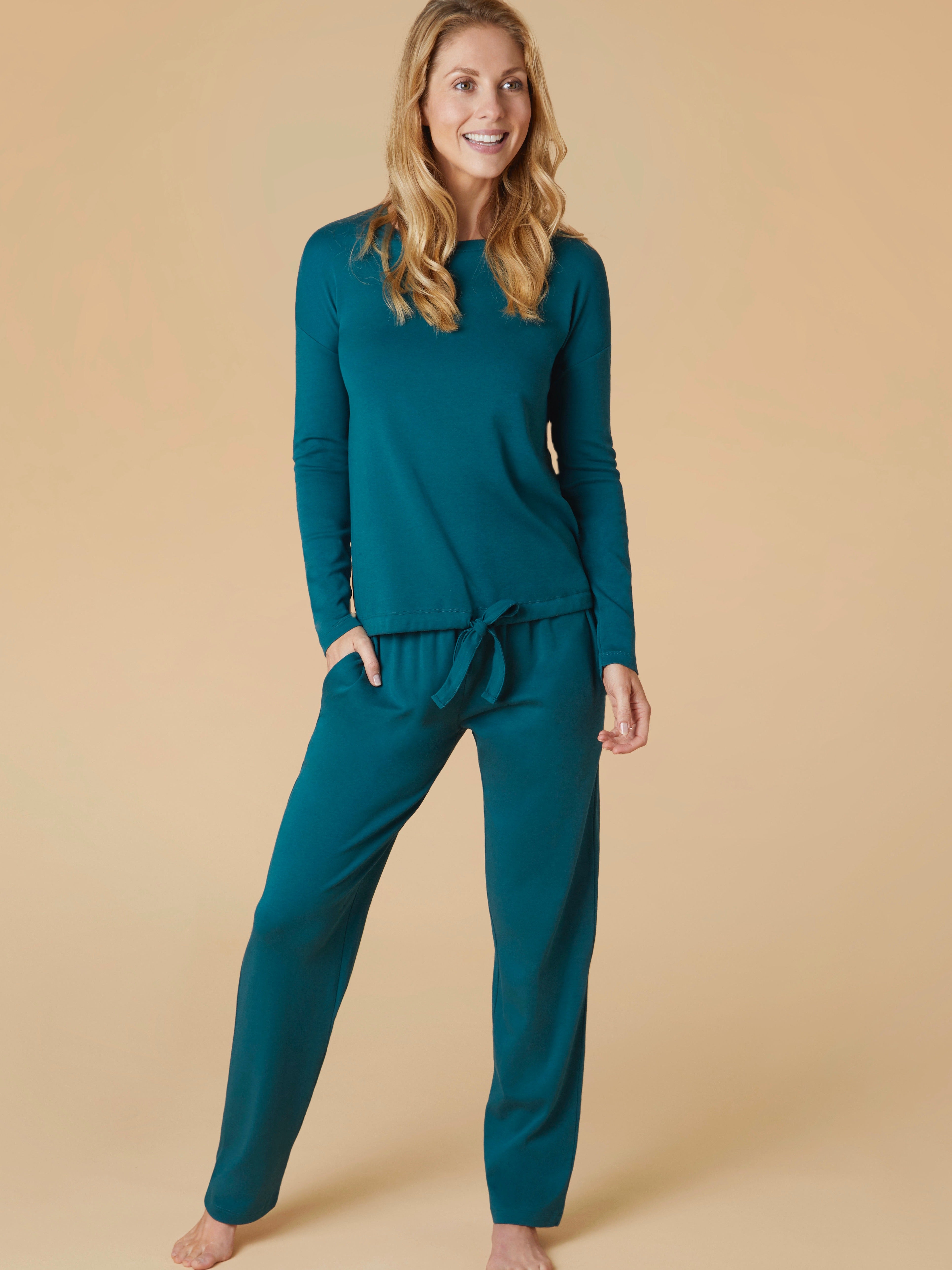 Teal Green Lounge Trousers & Sweatshirt