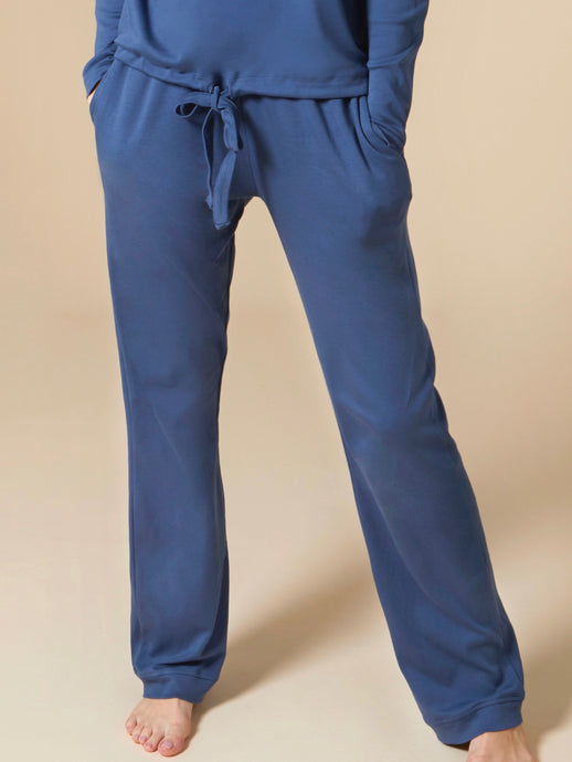 Steel Blue Pima Cotton Trousers