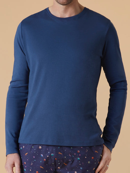 Steel Blue Pima Top